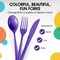 Party Solids 100 Pcs Disposable Utensils – Heavy Duty Plastic Cutlery Set – Premium Plastic Forks, Spoons or Knives for Parties, Events, Catering & Tableware Supplies by Exquisite